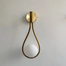 GobekUsa Brass Wall Sconce Glass Ball Modern LED Lighting