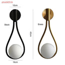 GobekUsa Brass Wall Sconce Glass Ball Modern LED Lighting