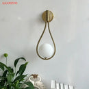 GobekUsa Brass Wall Sconce Glass Ball Modern LED Lighting