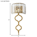 GobekUsa Modern Brass Wall Sconce with Crystal Rectangle Shade - 2 Lights