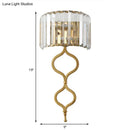 GobekUsa Modern Brass Wall Sconce with Crystal Rectangle Shade - 2 Lights