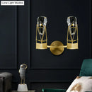GobekUsa Modern Brass Wall Sconce with Crystal Rock Deco, Metal Light Fixture