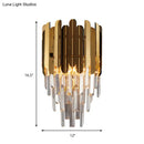GobekUsa Modern Brass Wall Sconce with K9 Crystal Light Fixture - Perfect for Bedroom Lighting