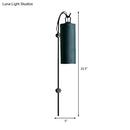 GobekUsa Modern Tube Sconce Lighting with Green/White Fabric Shade - 1 Light Living Room Lighting in Black/Gold