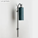 GobekUsa Modern Tube Sconce Lighting with Green/White Fabric Shade - 1 Light Living Room Lighting in Black/Gold