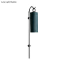 GobekUsa Modern Tube Sconce Lighting with Green/White Fabric Shade - 1 Light Living Room Lighting in Black/Gold