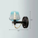GobekUsa Modern Conical Porch Wall Mount Glass Light Fixture with 1-Light