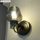 GobekUsa Modern Conical Porch Wall Mount Glass Light Fixture with 1-Light