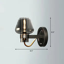 GobekUsa Modern Conical Porch Wall Mount Glass Light Fixture with 1-Light