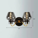 GobekUsa Modern Conical Porch Wall Mount Glass Light Fixture with 1-Light