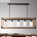 GobekUsa Black Traditional Dining Room Island Pendant Light with Milky Glass Shades - 5-Light Hanging Lamp