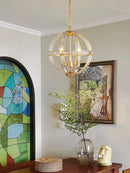 GobekUsa Bronze Black Chrome Gold Globe LED Chandelier for Living Room