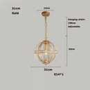 GobekUsa Bronze Black Chrome Gold Globe LED Chandelier for Living Room