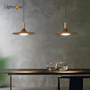 GobekUsa Black Walnut UFO Pendant Light - Luxury Dining Room Art Lamp
