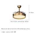 GobekUsa 55W Bronze Ceiling Fan Light with Remote Control and Reversible Blades