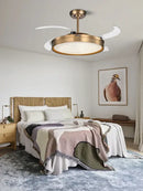 GobekUsa 55W Bronze Ceiling Fan Light with Remote Control and Reversible Blades