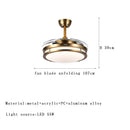 GobekUsa 55W Bronze Ceiling Fan Light with Remote Control and Reversible Blades