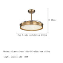 GobekUsa 55W Bronze Ceiling Fan Light with Remote Control and Reversible Blades