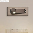 GobekUsa Modern Rectangle Wall Light Sconce with Embedded Aluminum Design - Rotatable LED Bedroom Wall Lamp in Bronze/Coffee, Natural/Warm Light