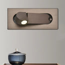 GobekUsa Modern Rectangle Wall Light Sconce with Embedded Aluminum Design - Rotatable LED Bedroom Wall Lamp in Bronze/Coffee, Natural/Warm Light