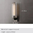 GobekUsa Bronze Copper Crystal Wall Lamps Luxury Lighting Fixture for Aisle Bedside Decor.