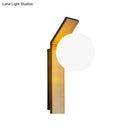 GobekUsa Modern Bronze/Copper Dining Room Wall Lamp: 1-Bulb Sconce Light with Milk Glass Shade