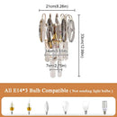 GobekUsa Crystal LED Wall Light Modern Elegant Design for Living Room & Bedroom