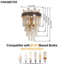 GobekUsa Crystal LED Wall Light Modern Elegant Design for Living Room & Bedroom