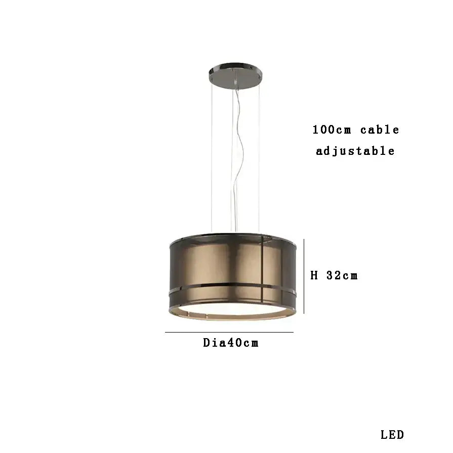 GobekUsa Designer Fabric Ceiling Pendant Light | Luxury Round Hanging Lamp, photo 9 of 14