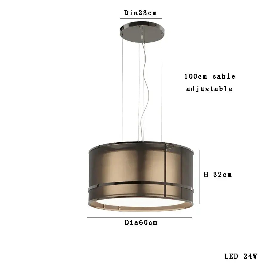 GobekUsa Designer Fabric Ceiling Pendant Light | Luxury Round Hanging Lamp, photo 8 of 14