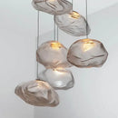 GobekUsa Glass Cloud Chandelier LED Pendant Lamp for Villa Staircase & Hotel