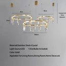GobekUsa Bronze LED Crystal Hanging Lamp Luxury Fixture for Living Room