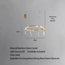GobekUsa Bronze LED Crystal Hanging Lamp Luxury Fixture for Living Room