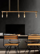 GobekUsa Bronze LED Crystal Hanging Lamp Luxury Fixture for Living Room