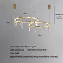 GobekUsa Bronze LED Crystal Hanging Lamp Luxury Fixture for Living Room