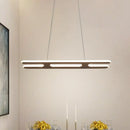 GobekUsa Modern Black Ladder Pendant Light - LED Acrylic Island Lighting in Warm/White Light - 23.5"/31.5"/39" Width