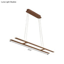 GobekUsa Modern Black Ladder Pendant Light - LED Acrylic Island Lighting in Warm/White Light - 23.5"/31.5"/39" Width