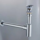 GobekUsa Bronze Round Siphon Bottle Trap Black P-TRAP for Bathroom Vanity Basin