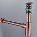 GobekUsa Bronze Round Siphon Bottle Trap Black P-TRAP for Bathroom Vanity Basin