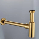 GobekUsa Bronze Round Siphon Bottle Trap Black P-TRAP for Bathroom Vanity Basin