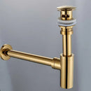 GobekUsa Bronze Round Siphon Bottle Trap Black P-TRAP for Bathroom Vanity Basin