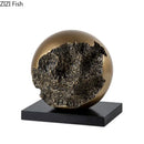 GobekUsa Bronze Sphere Sculpture Desk Ornament Modern Home Decor
