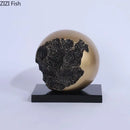GobekUsa Bronze Sphere Sculpture Desk Ornament Modern Home Decor