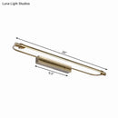 GobekUsa 16"/21" Tubed Vanity Light Fixture in Bronze with LED Metal and Acrylic Design – Warm/White Lighting