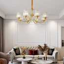 GobekUsa Bronze Villa All Copper Chandelier - Modern Light Luxury for Living Room