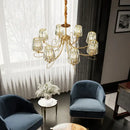 GobekUsa Bronze Villa All Copper Chandelier - Modern Light Luxury for Living Room