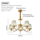 GobekUsa Bronze Villa All Copper Chandelier - Modern Light Luxury for Living Room