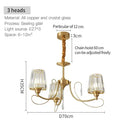 GobekUsa Bronze Villa All Copper Chandelier - Modern Light Luxury for Living Room