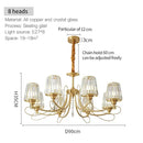 GobekUsa Bronze Villa All Copper Chandelier - Modern Light Luxury for Living Room