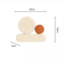 GobekUsa Geometric Circle Resin Handicrafts - Hollowed-out Stone Figurines